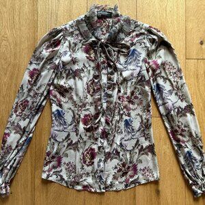 Pure romance!  Dolce & Gabbana floral silk blouse, 38 or XS
